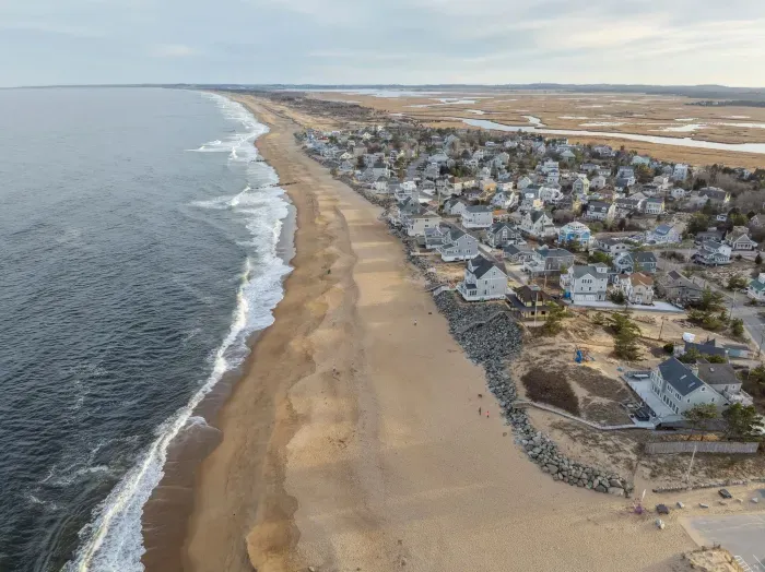 Aerial view of Plum Island