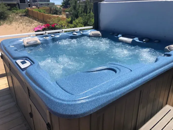 The hot tub is available from April to December!