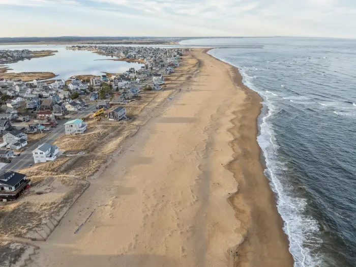 Aerial view of Plum Island