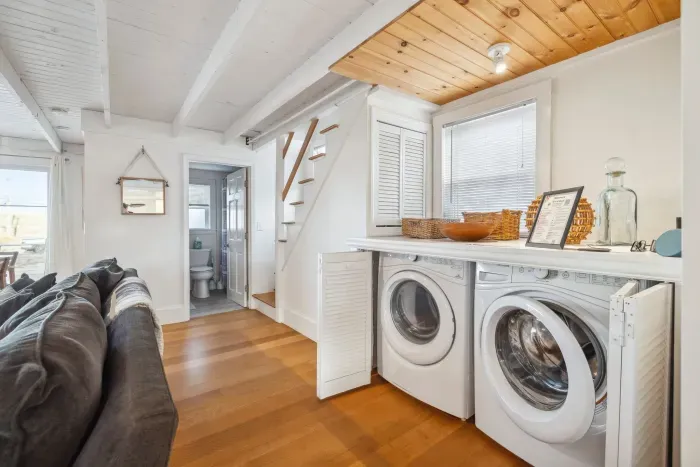 Laundry is located in the living room! 