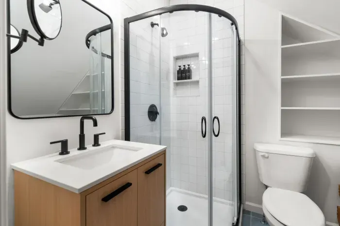 Primary bedroom 3/4 bath with standing shower