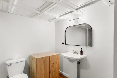 Basement half bathroom