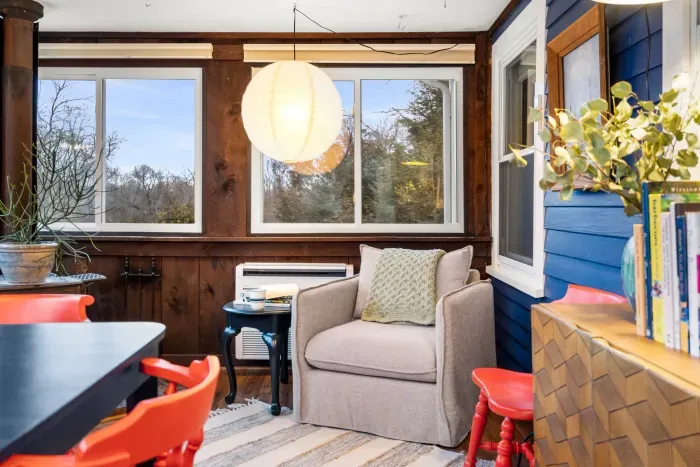 - Cozy reading nook in the corner for relaxation