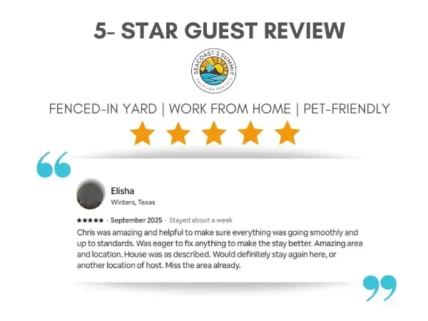 5 Star Review from a Guest