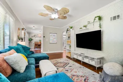 Cozy living room featuring a smart TV for your entertainment needs.