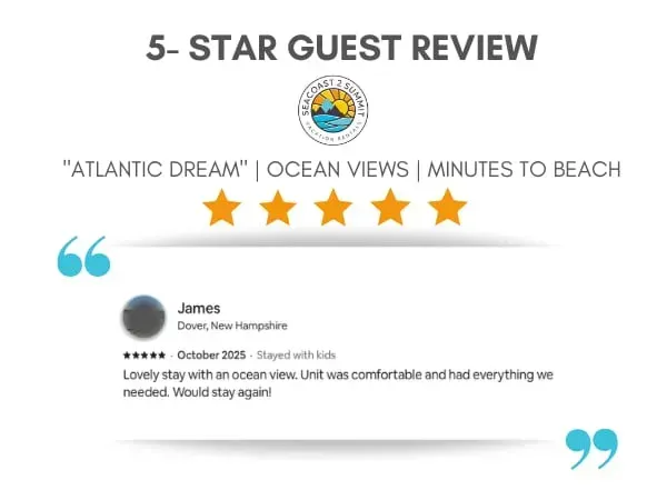 5 Star review from a recent guest