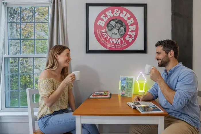 Enjoy your morning coffee with your loved one.