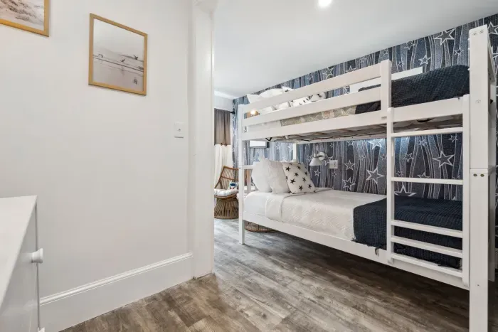 Bedroom #2 with twin-over-twin bunk bed