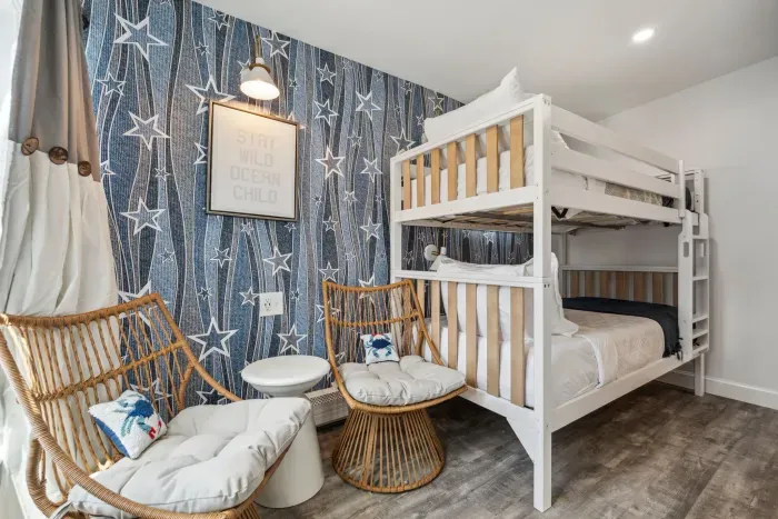 Bedroom #2 with twin-over-twin bunk bed