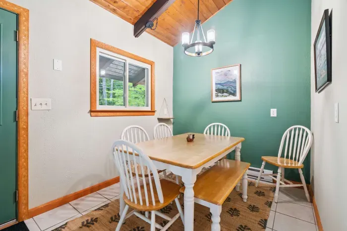 Dining area with seating for 6 at the table!