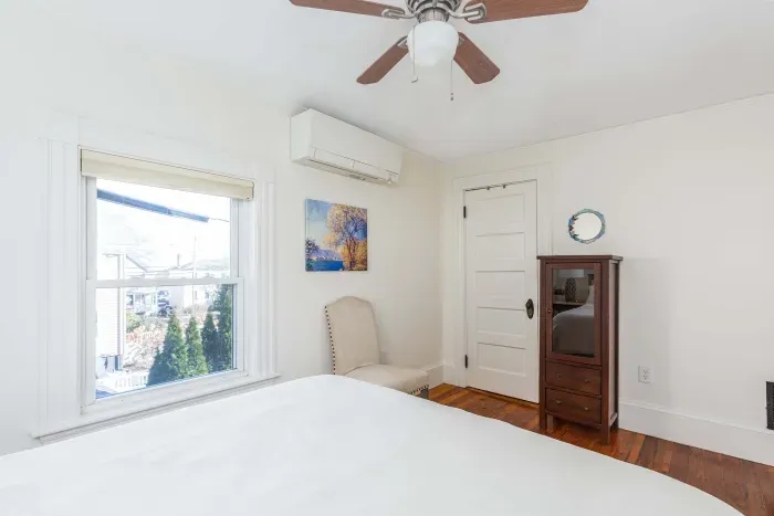 Bedroom #2 with a queen bed and mini split heating/cooling. Clean linens provided.