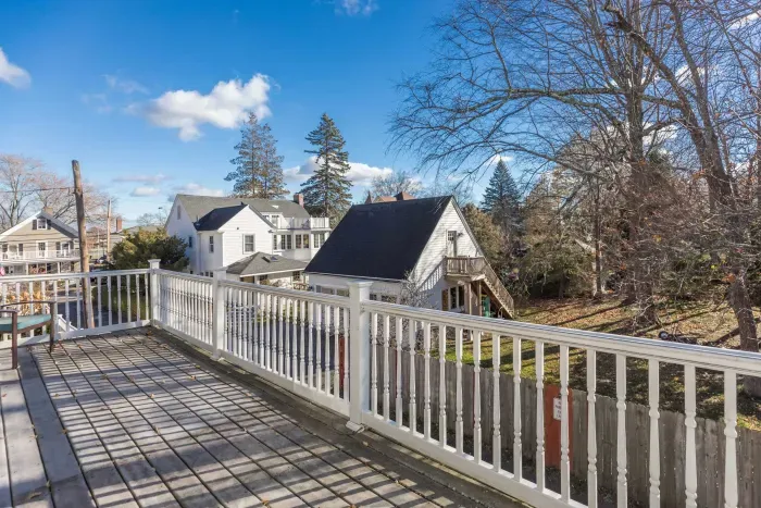 Large balcony off the living room perfect for enjoying morning coffee! There is outdoor furniture available during the summer months