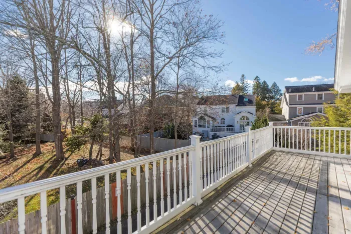 Large balcony off the living room perfect for enjoying morning coffee!