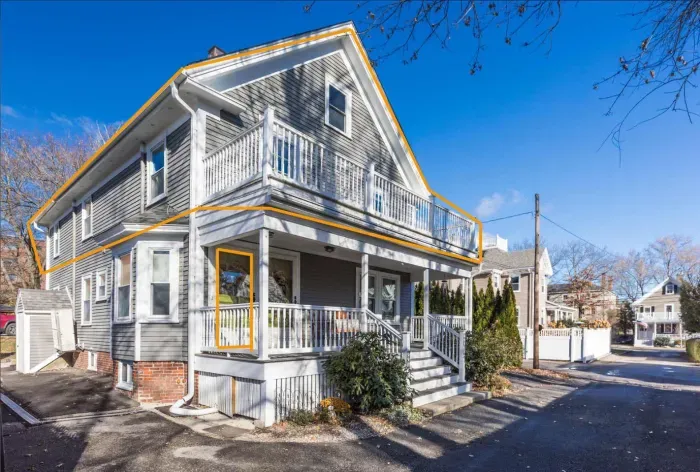 Here's another angle of The Deck Downtown! Please note that the parking for your unit is on the right side of the house (not the space pictured on the left)