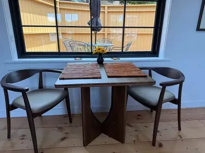 Two person dining table off the kitchen