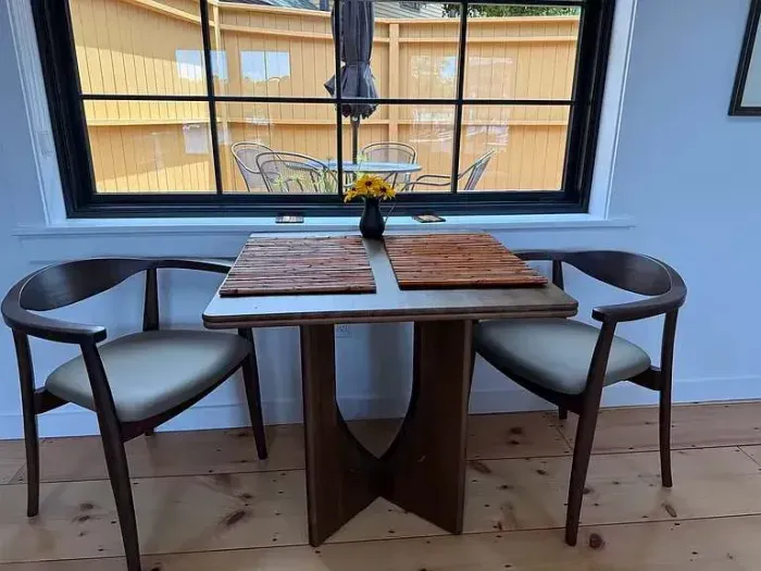Two person dining table off the kitchen