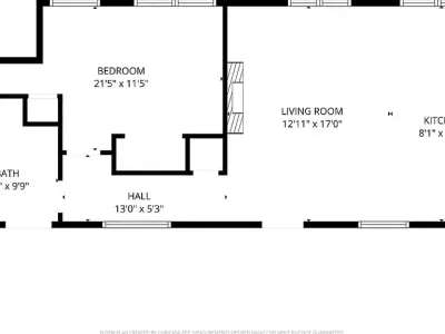 Floor plan of unit (single level)