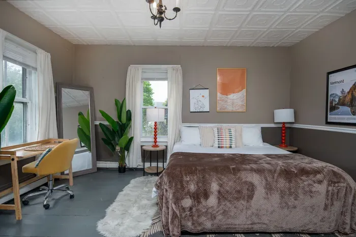 The Bridgewater Inn Main House - 2nd King bedroom with provided bedding, extra blankets and towels