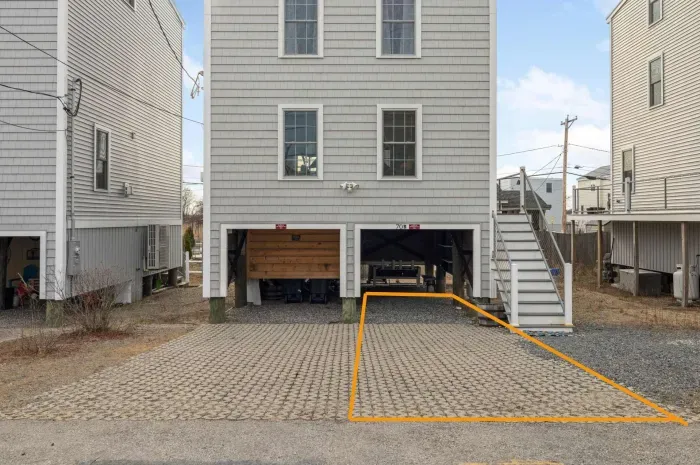 Please only park in the outlined parking space. This property can fit two cars in this driveway. The other park of the driveway is not available for use.