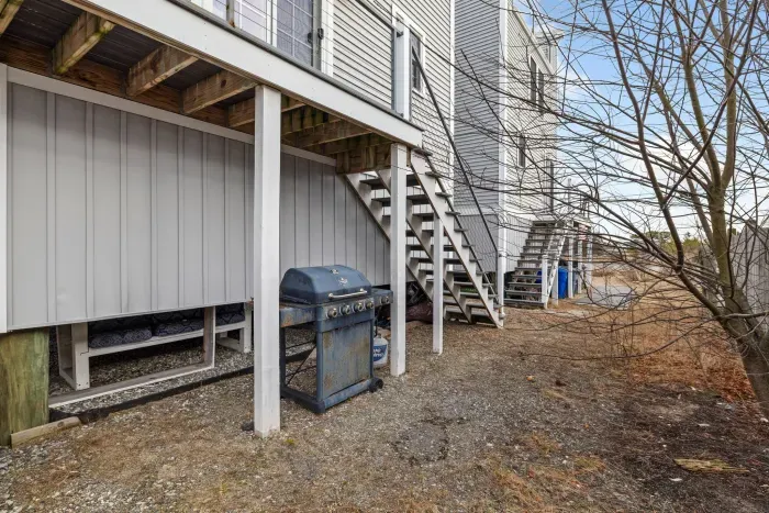 Gas grill is available for use at the rear of the property.