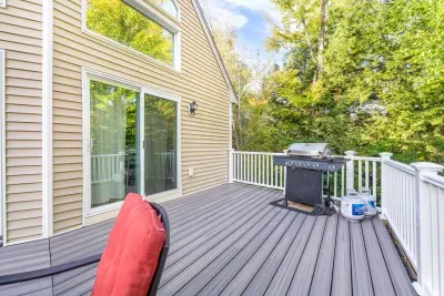 The new deck! New railings and Trex decking were installed fall 2024! Grill available for use!