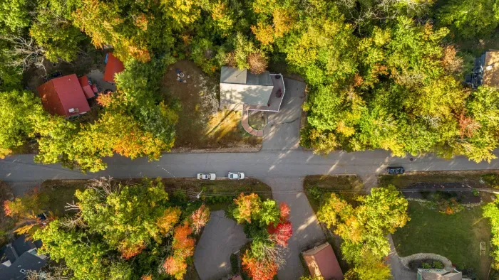 The property from an aerial view