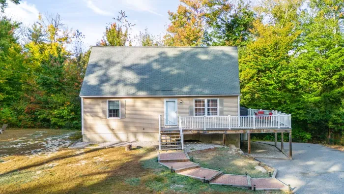 The Ash Lodge! New deck and stairs leading up to the property! 