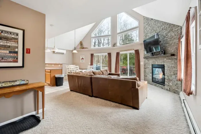 Living room with large sectional couch.