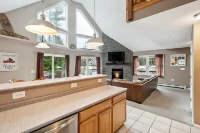 Open concept kitchen and living room