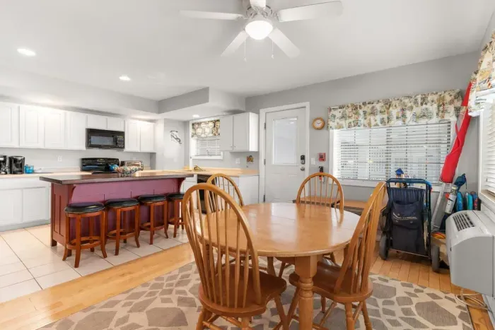 Open concept dining and kitchen