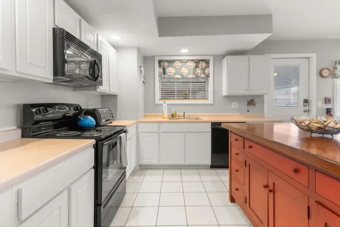 Kitchen area with abundance of closet / space storage