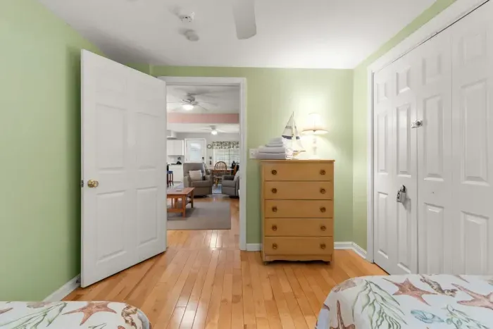 Bedroom #2 with two twin beds. Clean linens provided!