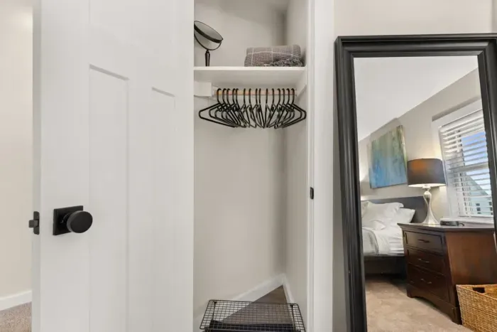 A small closet you can use during your stay