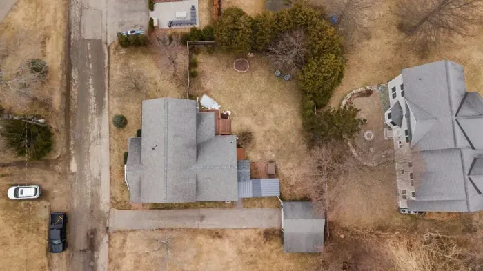 From high above, a stunning view of our charming home