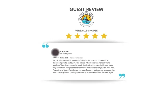 5 Star Review from a Recent Guest