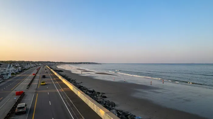 Aerial views across the street from the studio