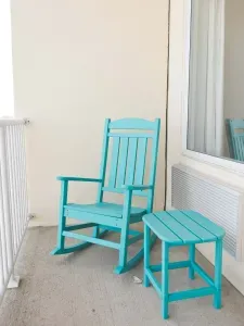 Seating for two on the private balcony!