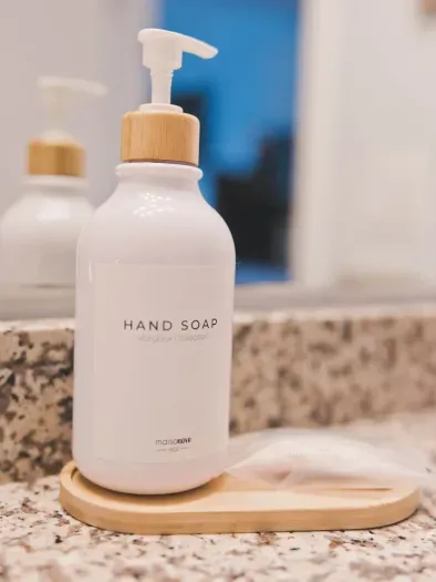Hand soap provided