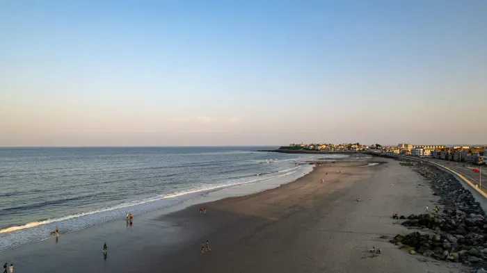 Aerial views across the street from the studio