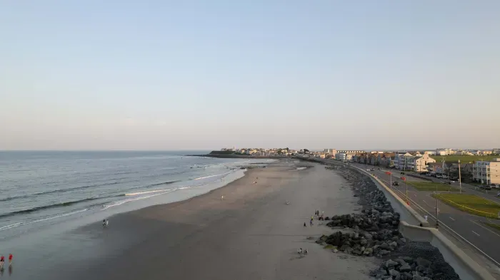 Aerial views across the street from the studio