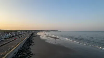 Aerial views across the street from the studio