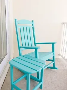 Seating for two on the private balcony!