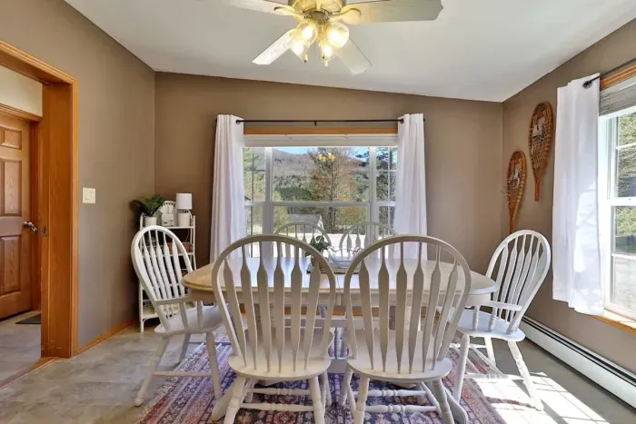 Dining room with view of Blueberry Ledge