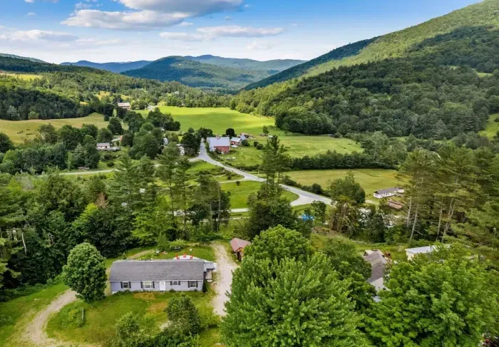 Surrounded by trees and the peace and quiet.