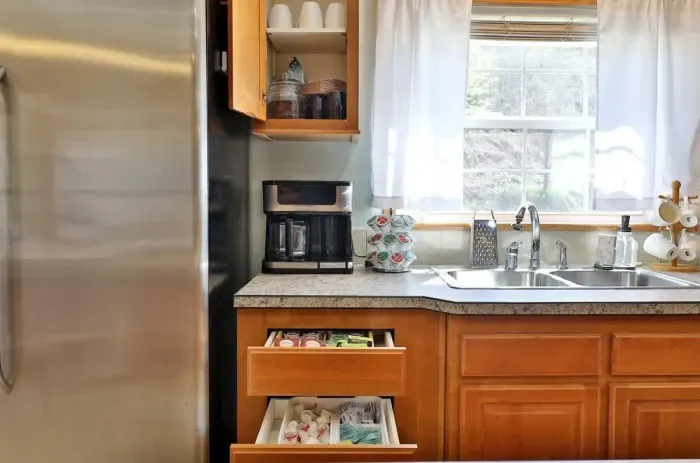 Coffee Bar - drip, keurig, tea, coffee, creamers and sugar are all complimentary.