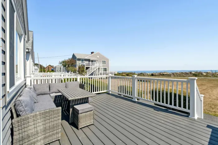 Your own private deck with ocean views! Please note: Outdoor furniture is not available Nov-April.