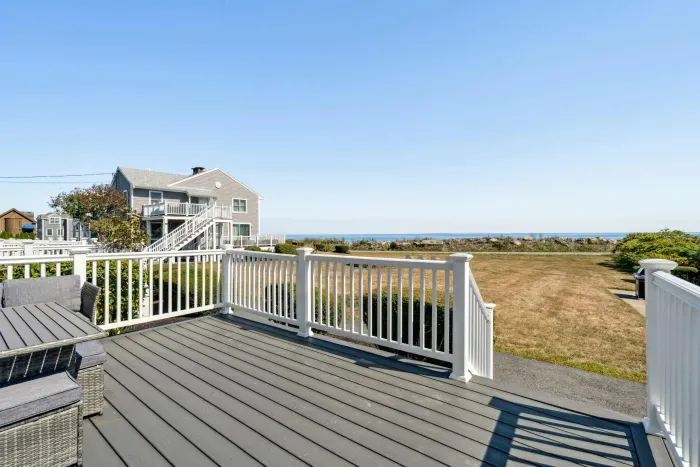 Your own private deck with ocean views! Please note: Outdoor furniture is not available Nov-April.