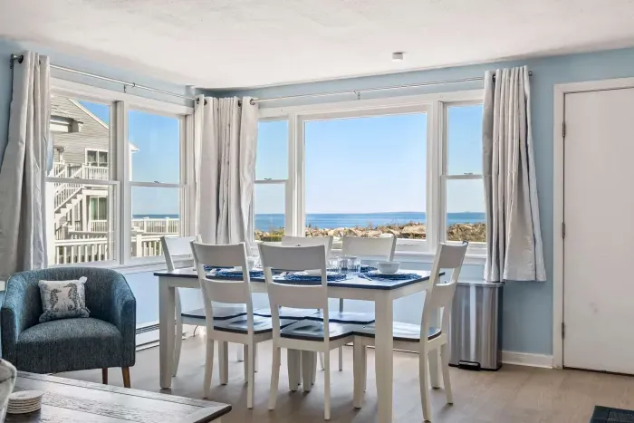 The dining area with ocean views!