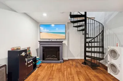 PLEASE READ: these stairs are the only access to the upstairs AND downstairs bedrooms. If a member of your party has mobility challenges this property may not be the best fit.