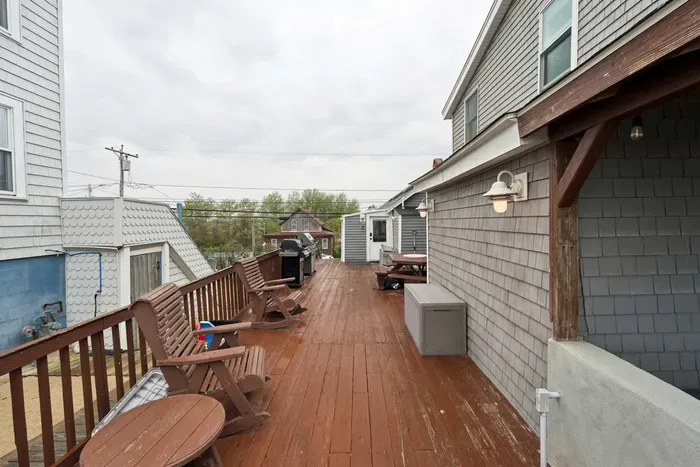 Shared space outside the covered front porch